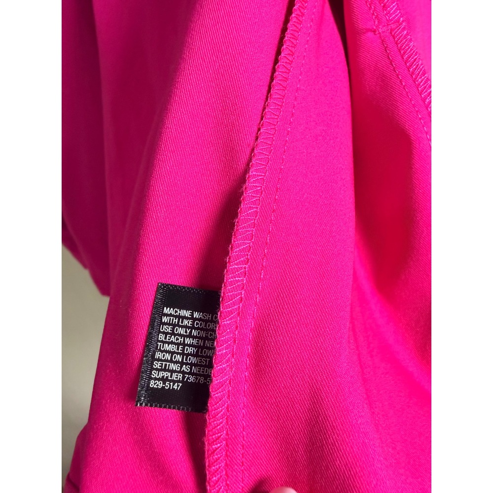 Made For Life Jacket Women Size M Pink Black Excellent Zip Up Sporty Stripe - Picture 4 of 8